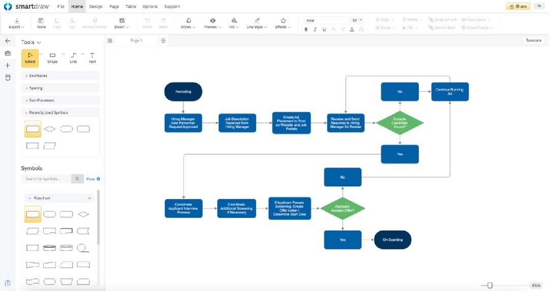 smartdraw interface