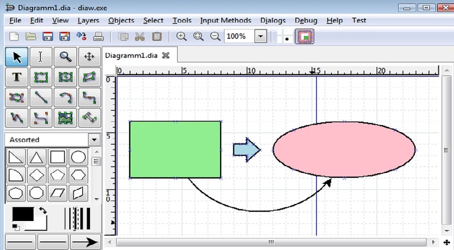 dia diagram interface