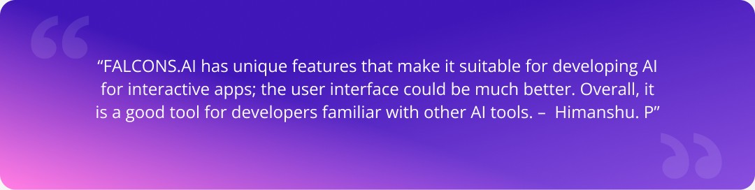 Falcons.ai customer review