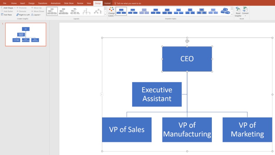 word org chart sample