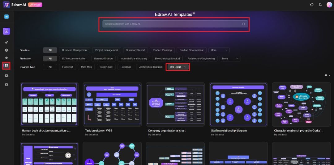 edraw.ai org chart templates