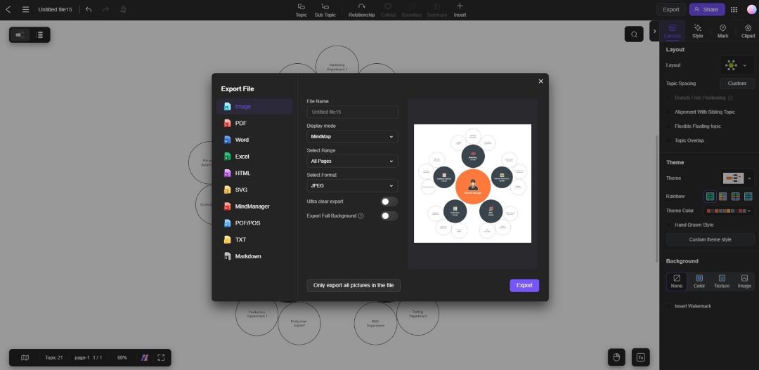 exporting org chart to powerpoint