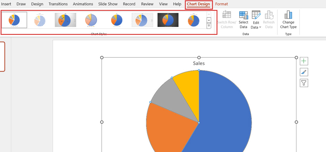 Update chart design