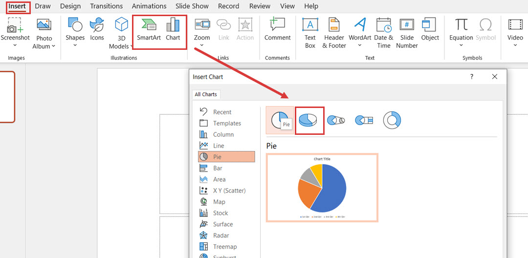 Adding 3D pie chart 