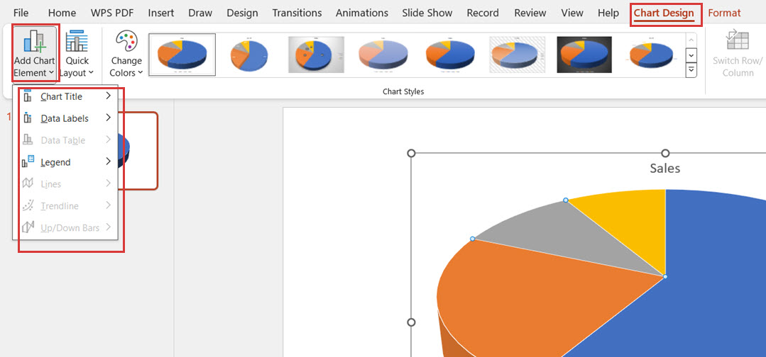 Adding chart elements