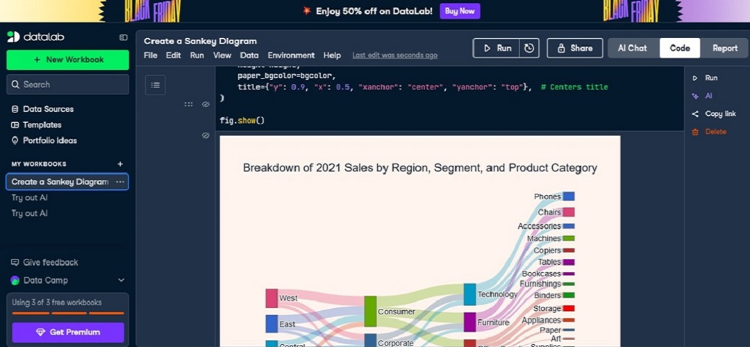 datacamp sankey diagram generator workspace