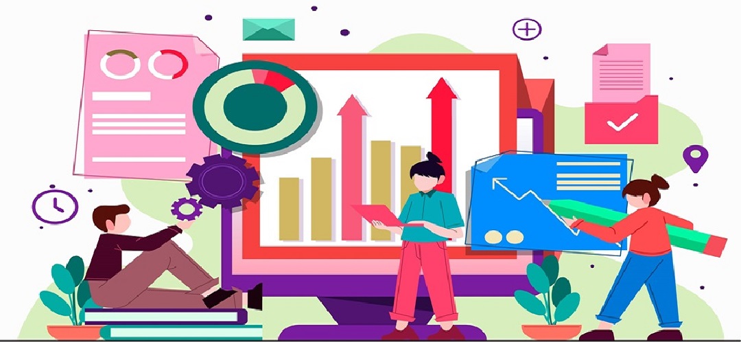 analyzing charts and diagram concept