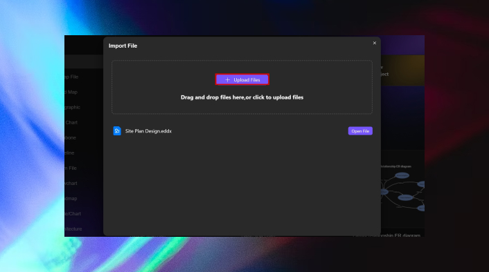 import different files on Edraw.AI