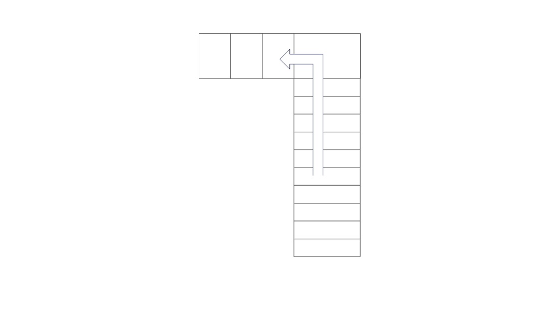 design L-shaped stairs on Edrawmax