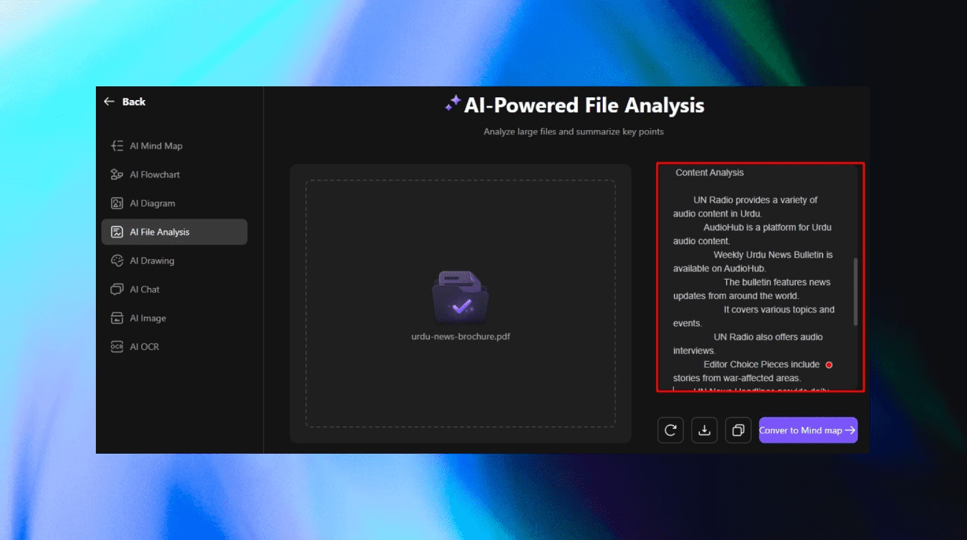 how to analyze pdf documents