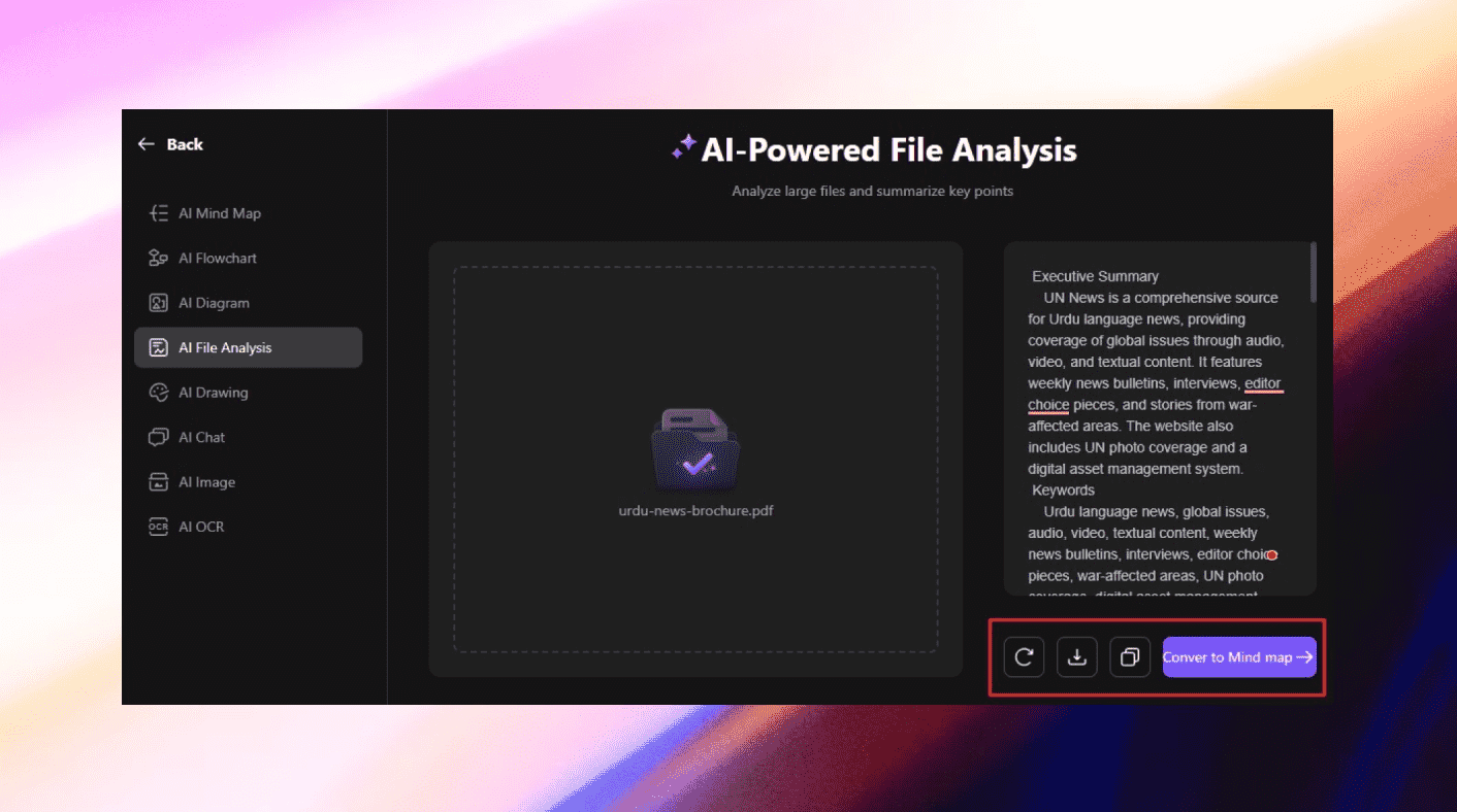 how to analyze pdf documents  