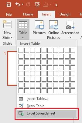 select excel spreadsheet