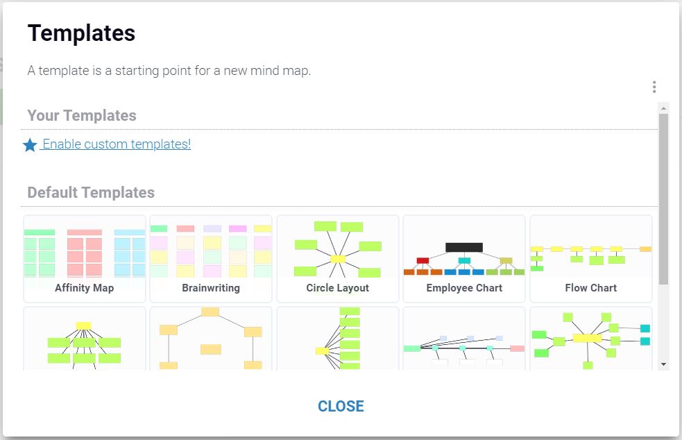 mind map templates in bubble us