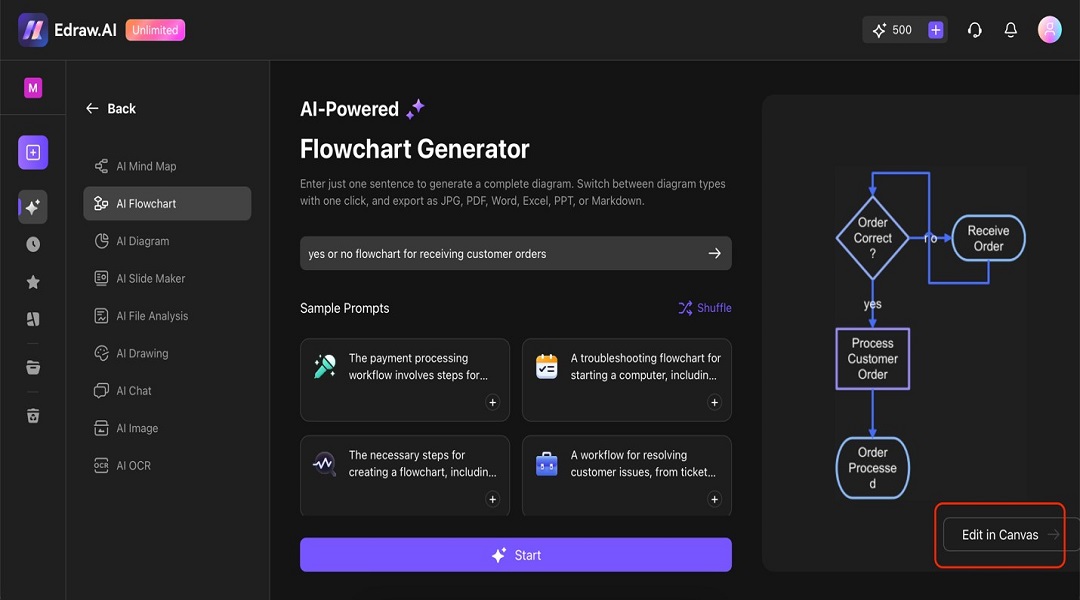 flowchart generation result