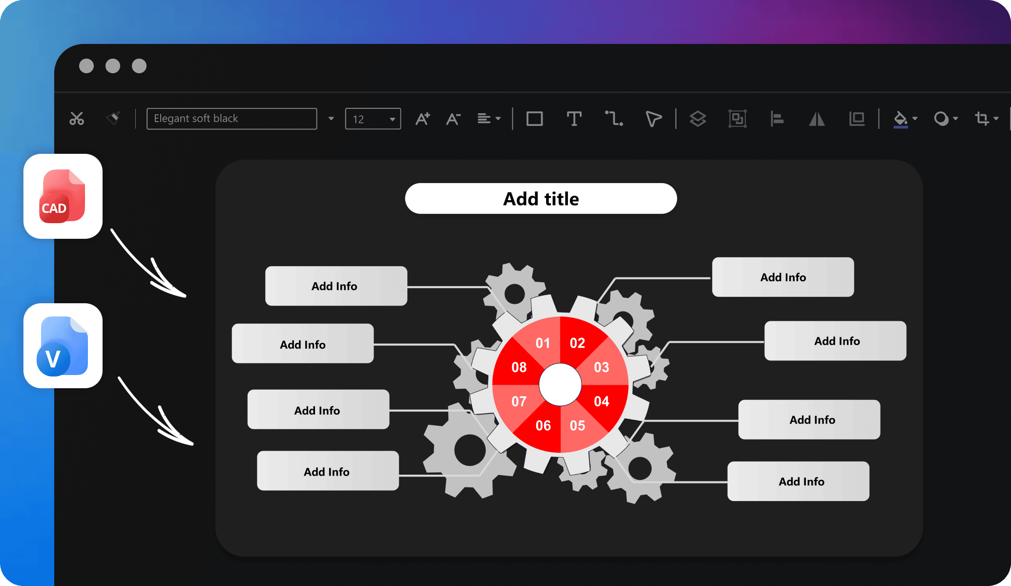 edrawai cad and visio integration