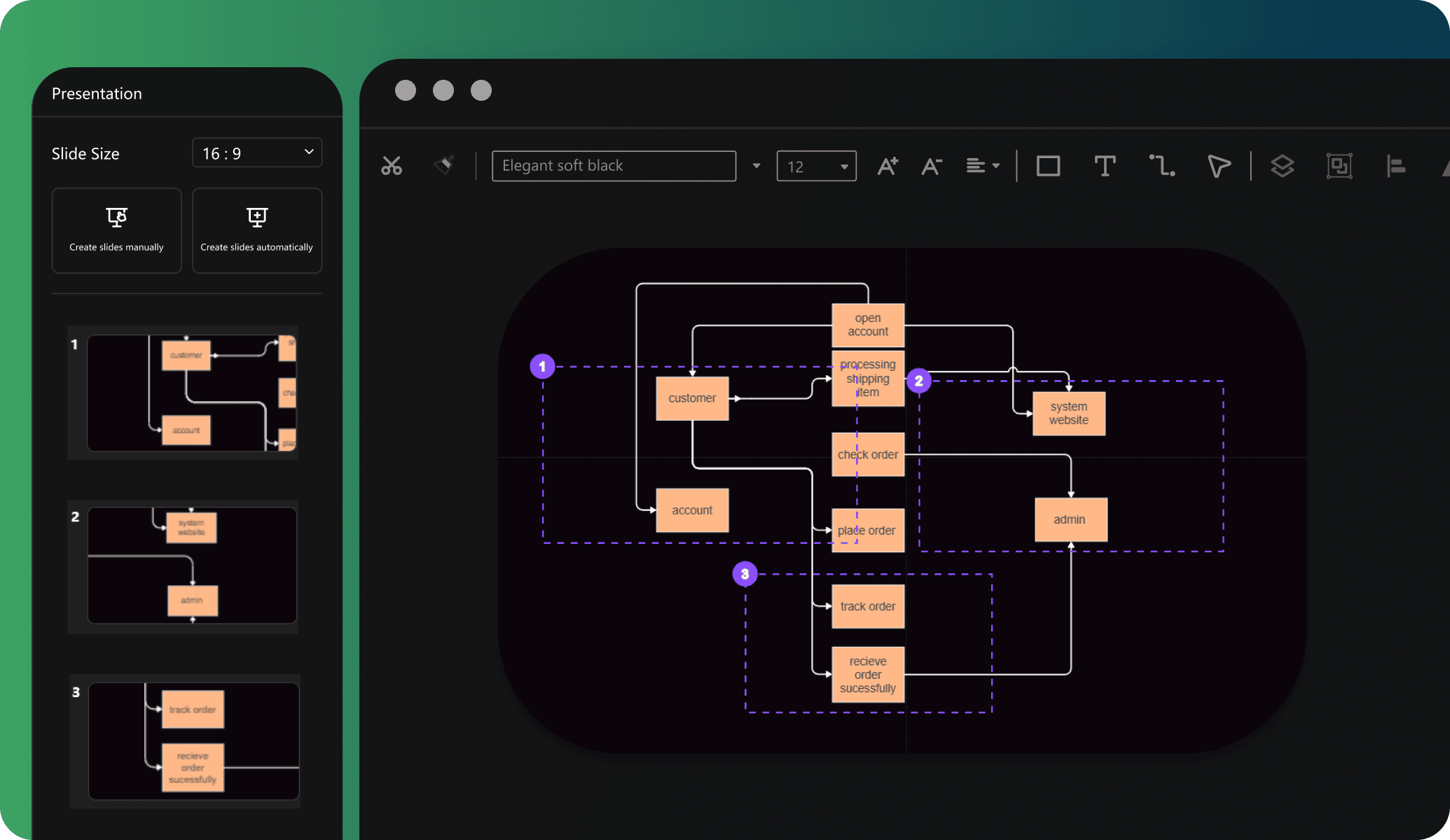 edrawai presentation mode