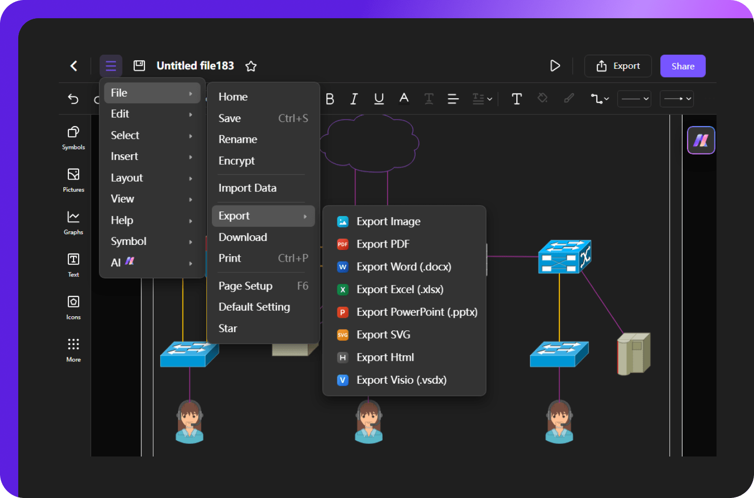 saving, exporting, and sharing