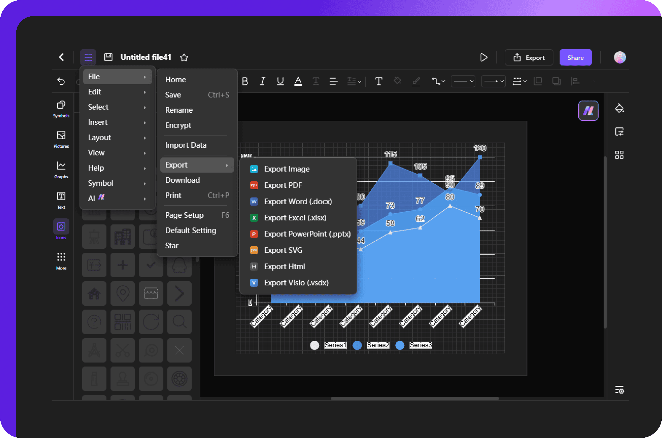 saving, exporting, and sharing