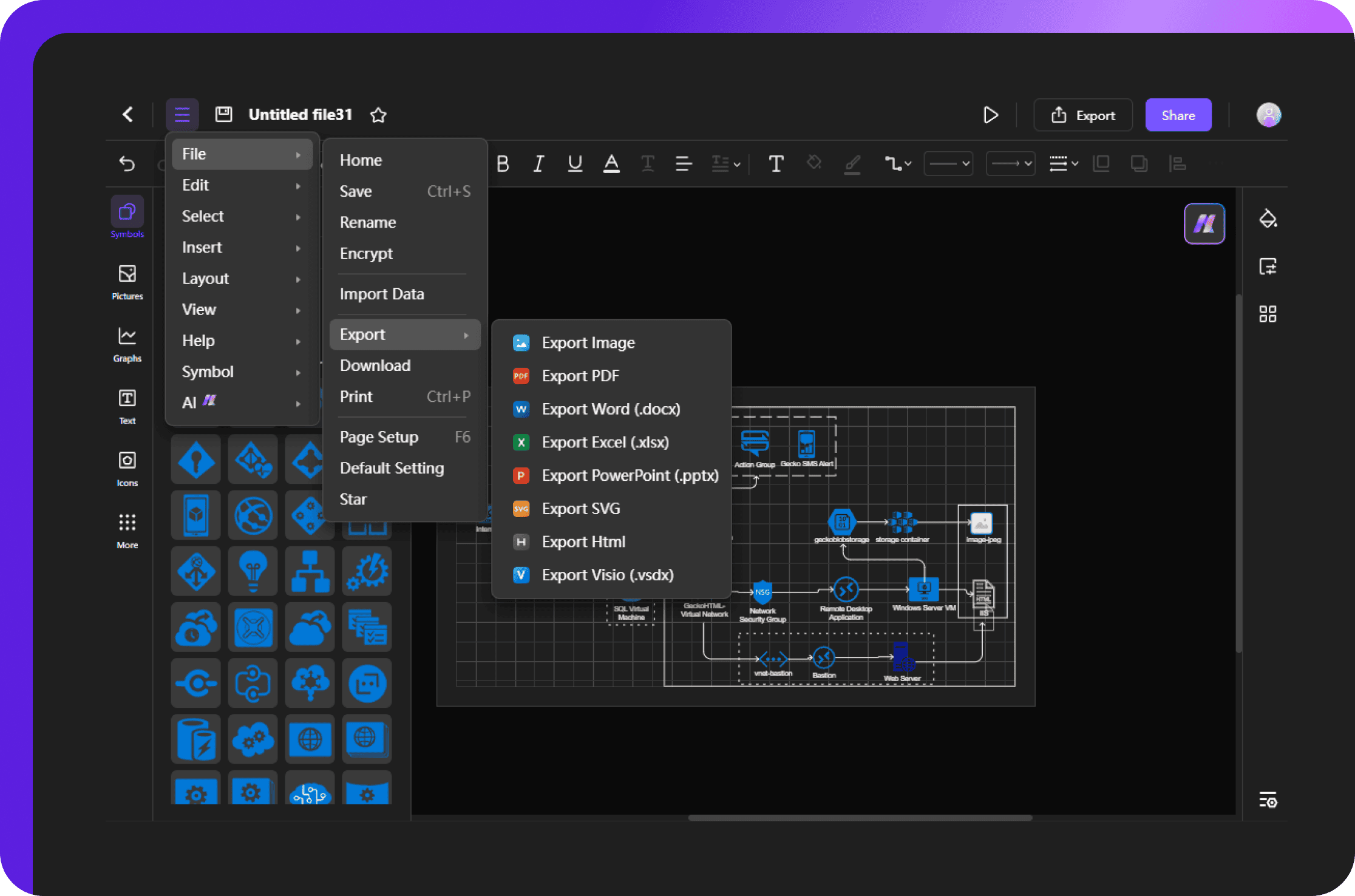 saving, exporting, and sharing