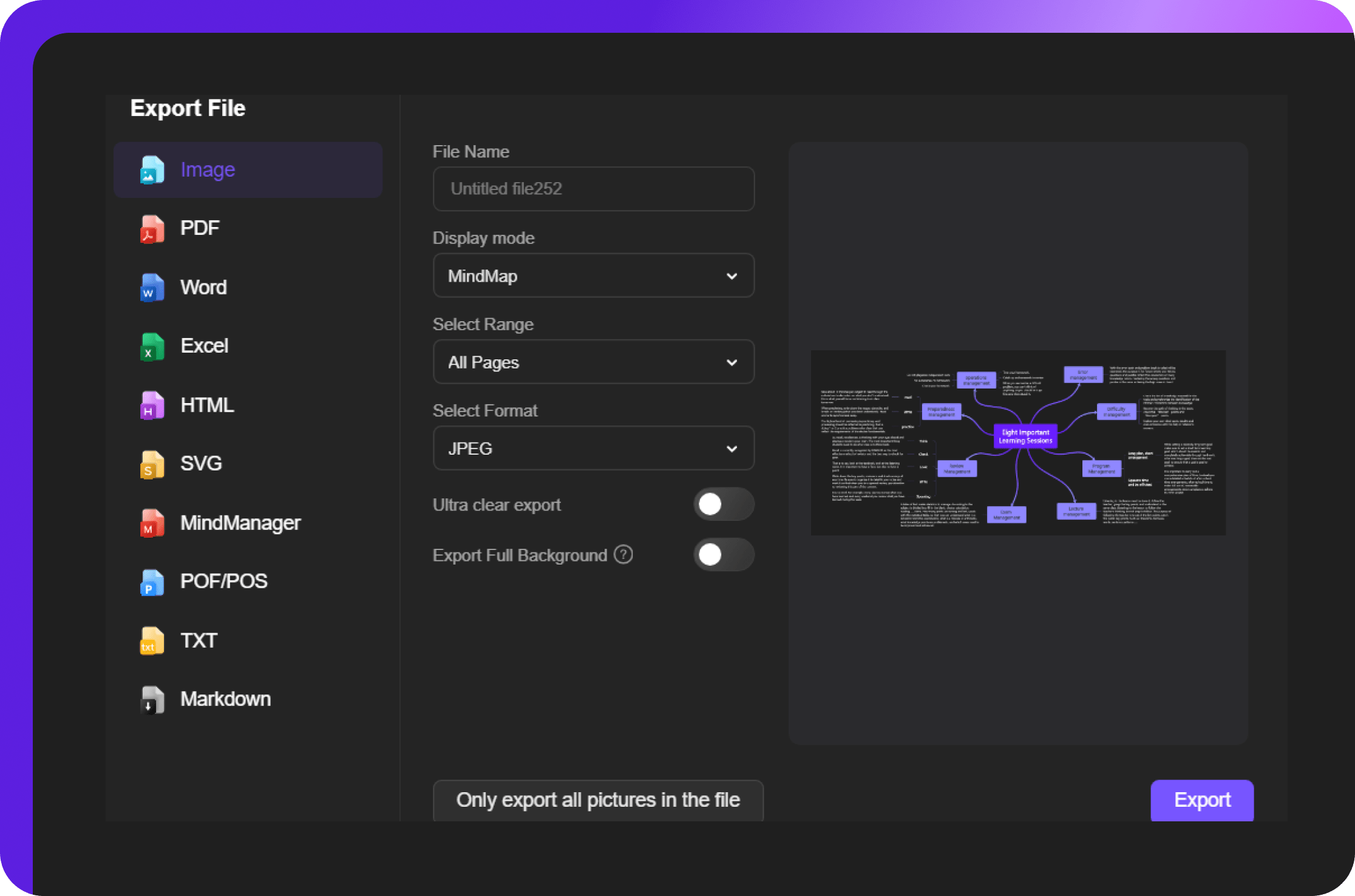 saving, exporting, and sharing