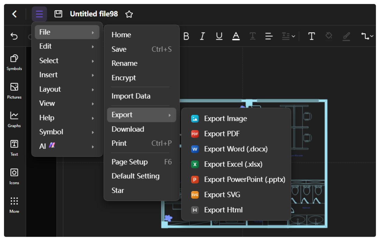 saving, exporting, and sharing