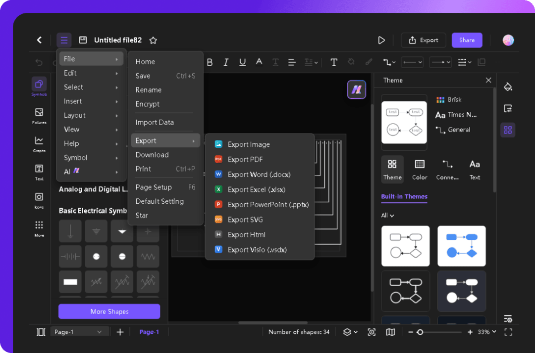 saving, exporting, and sharing