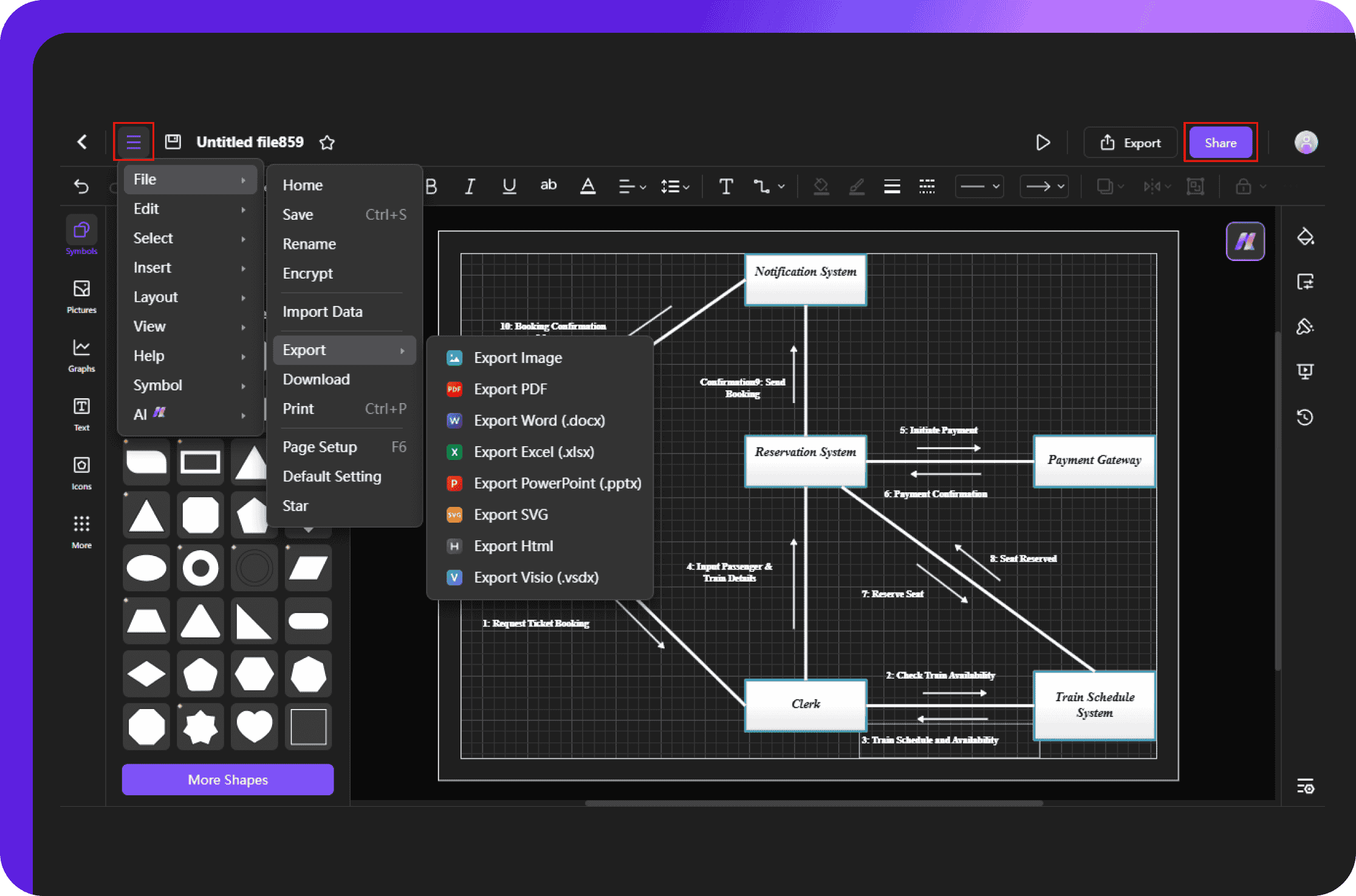 saving, exporting, and sharing