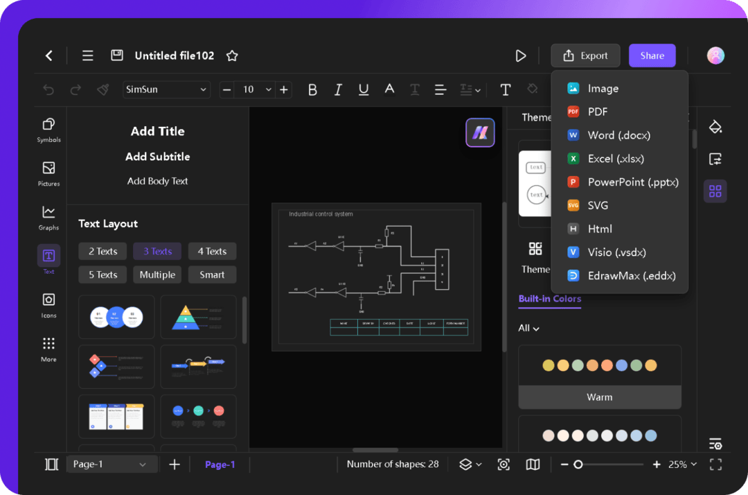 saving, exporting, and sharing