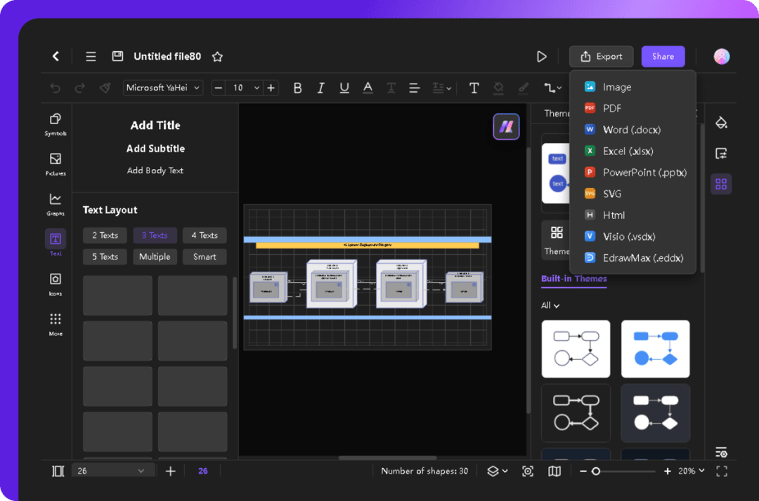 saving, exporting, and sharing