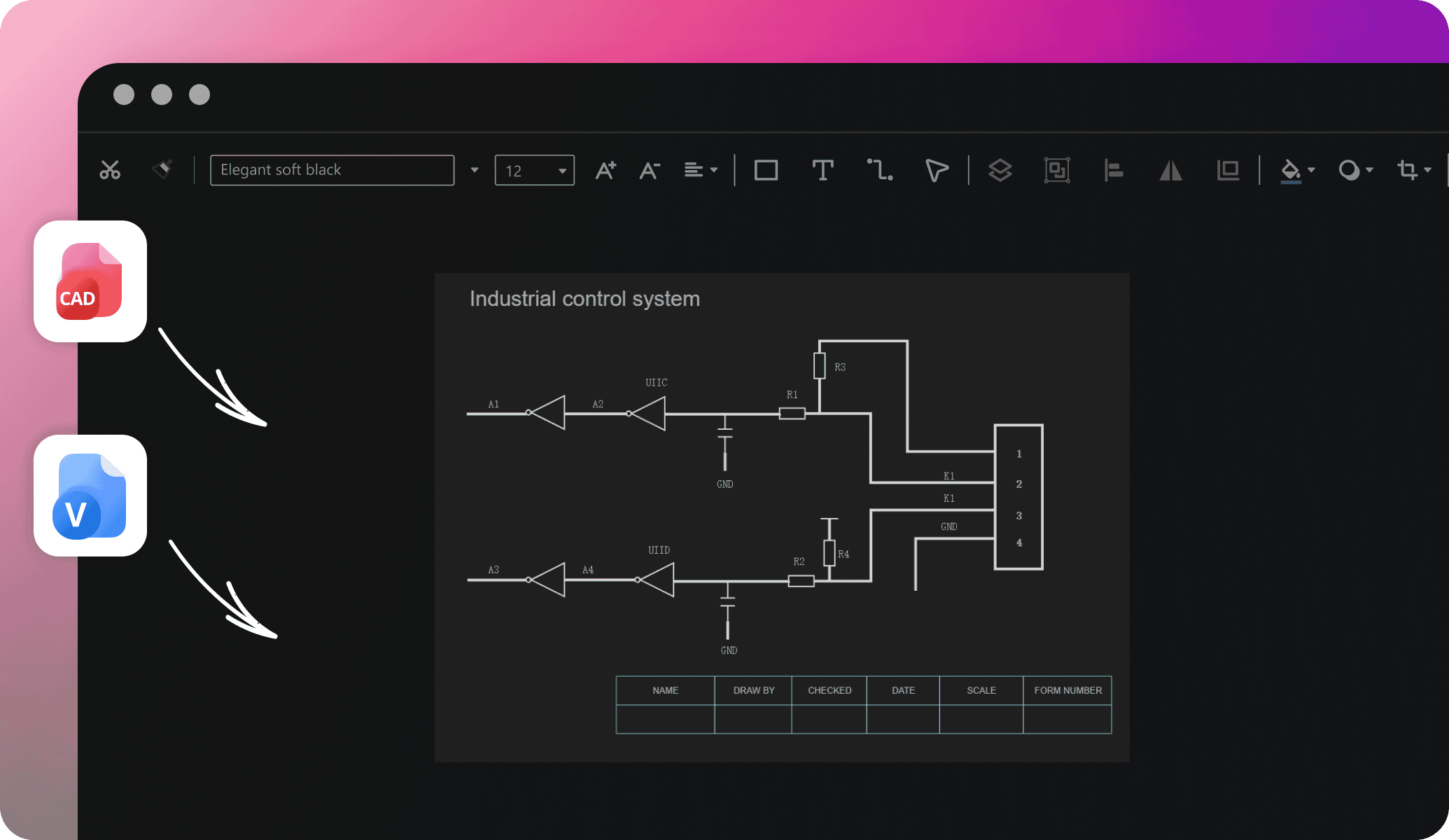 edrawai cad and visio integration