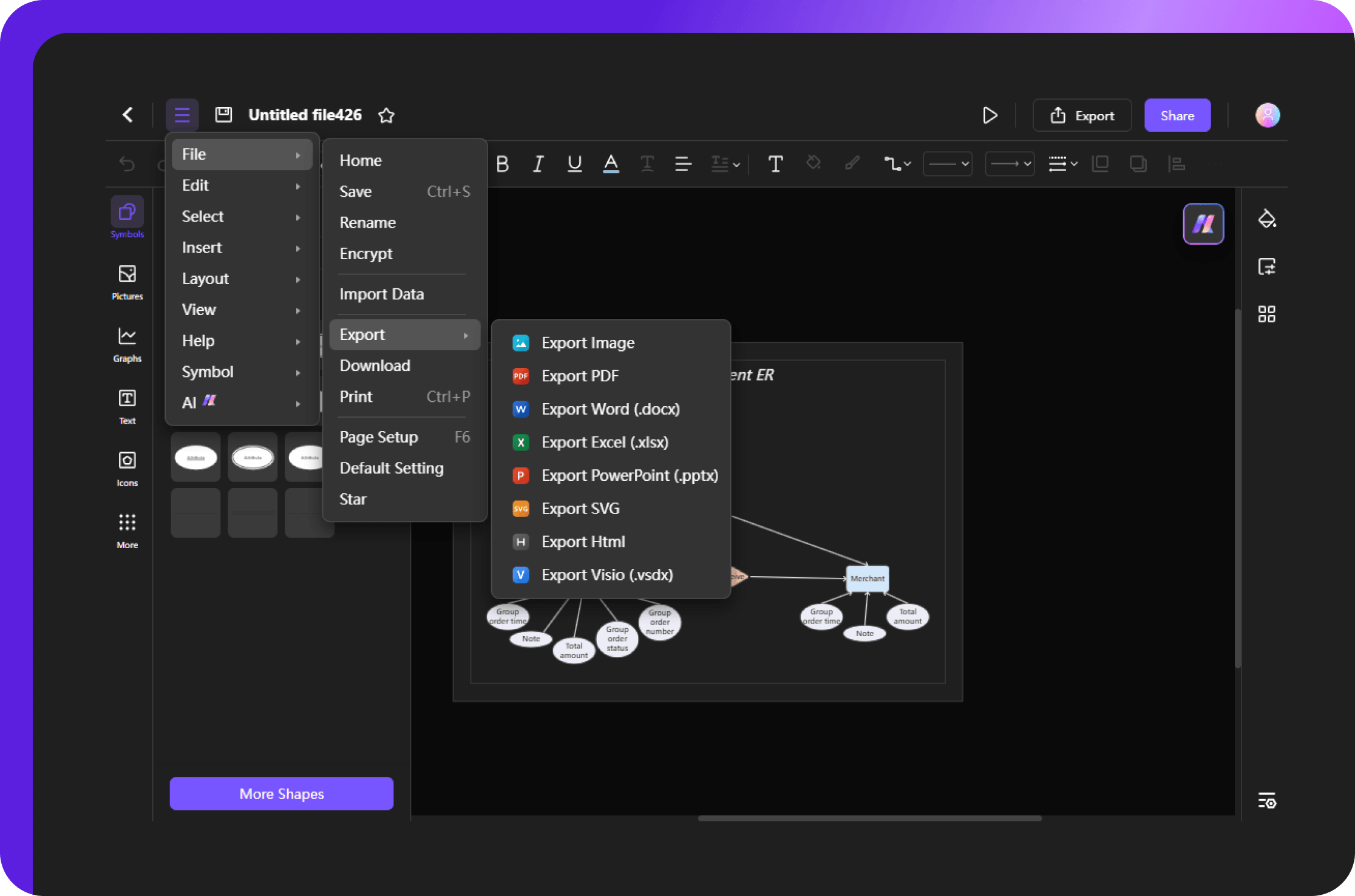 saving, exporting, and sharing