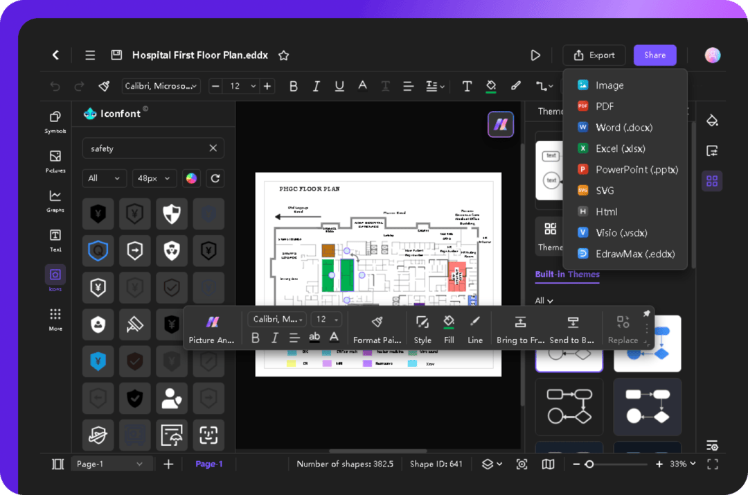 saving, exporting, and sharing