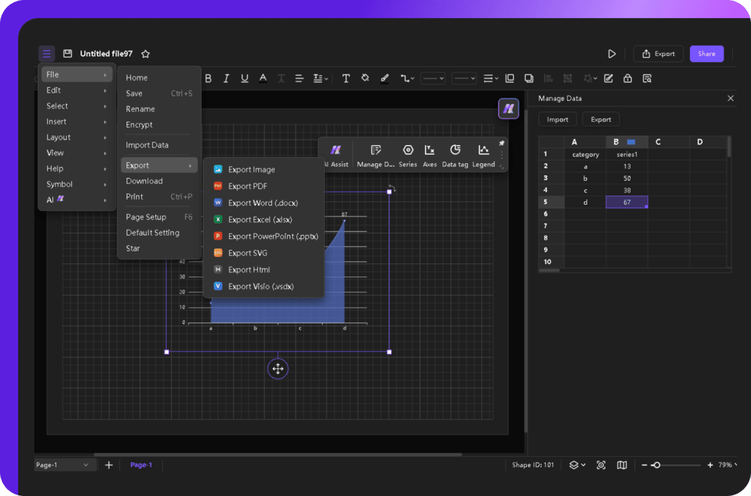 saving, exporting, and sharing