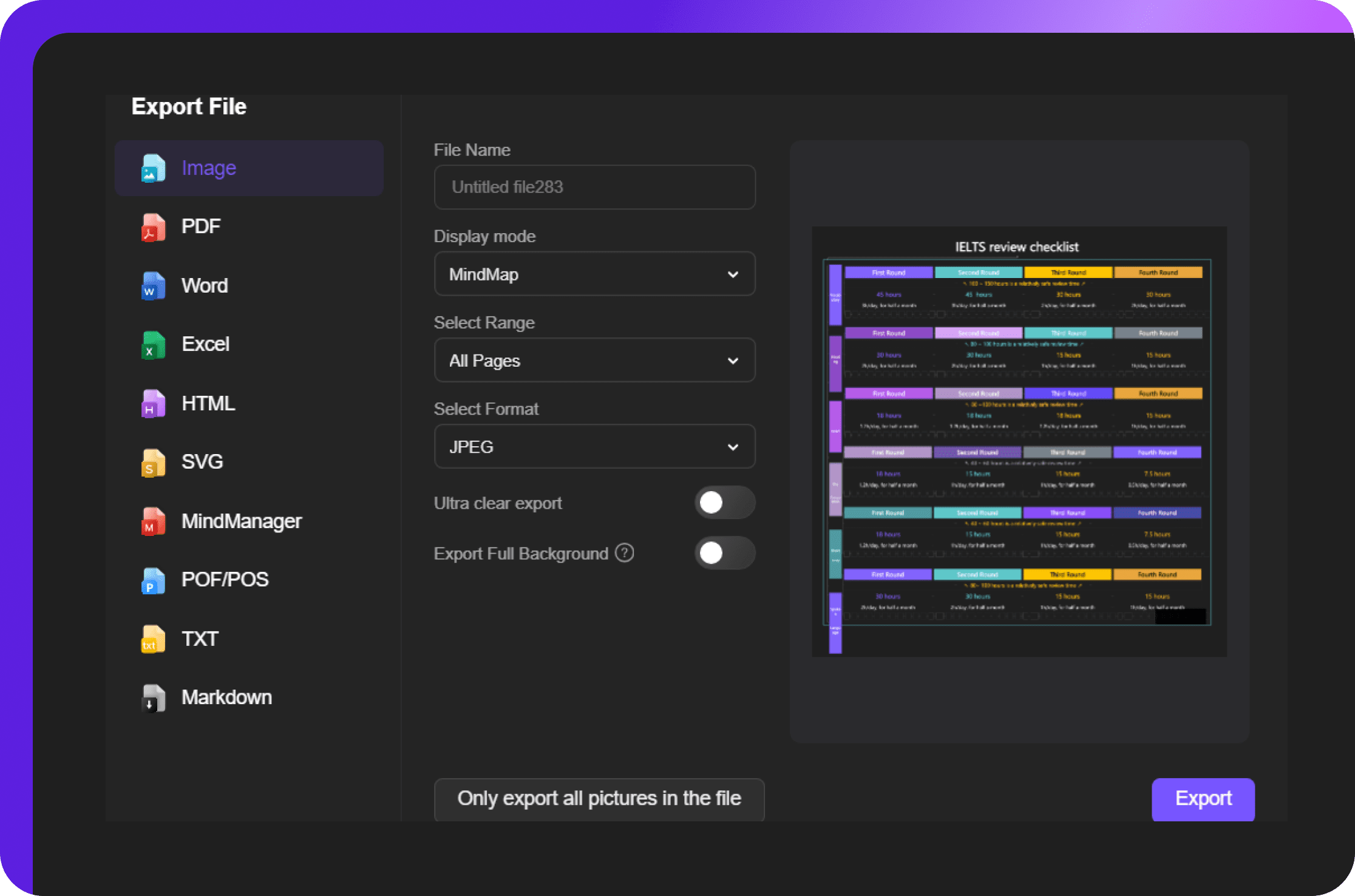 saving, exporting, and sharing