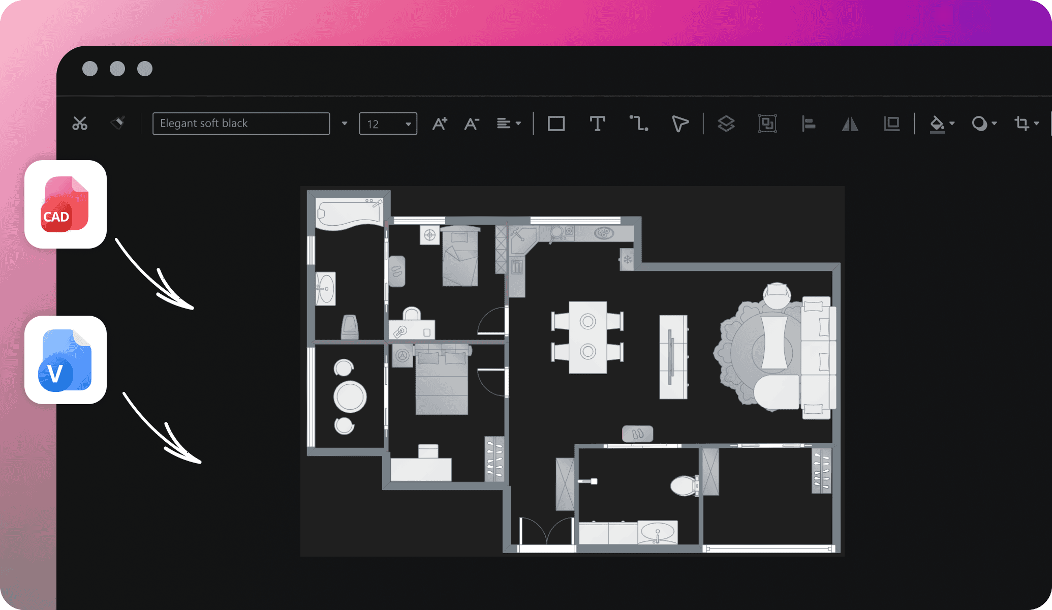 edrawai cad and visio integration