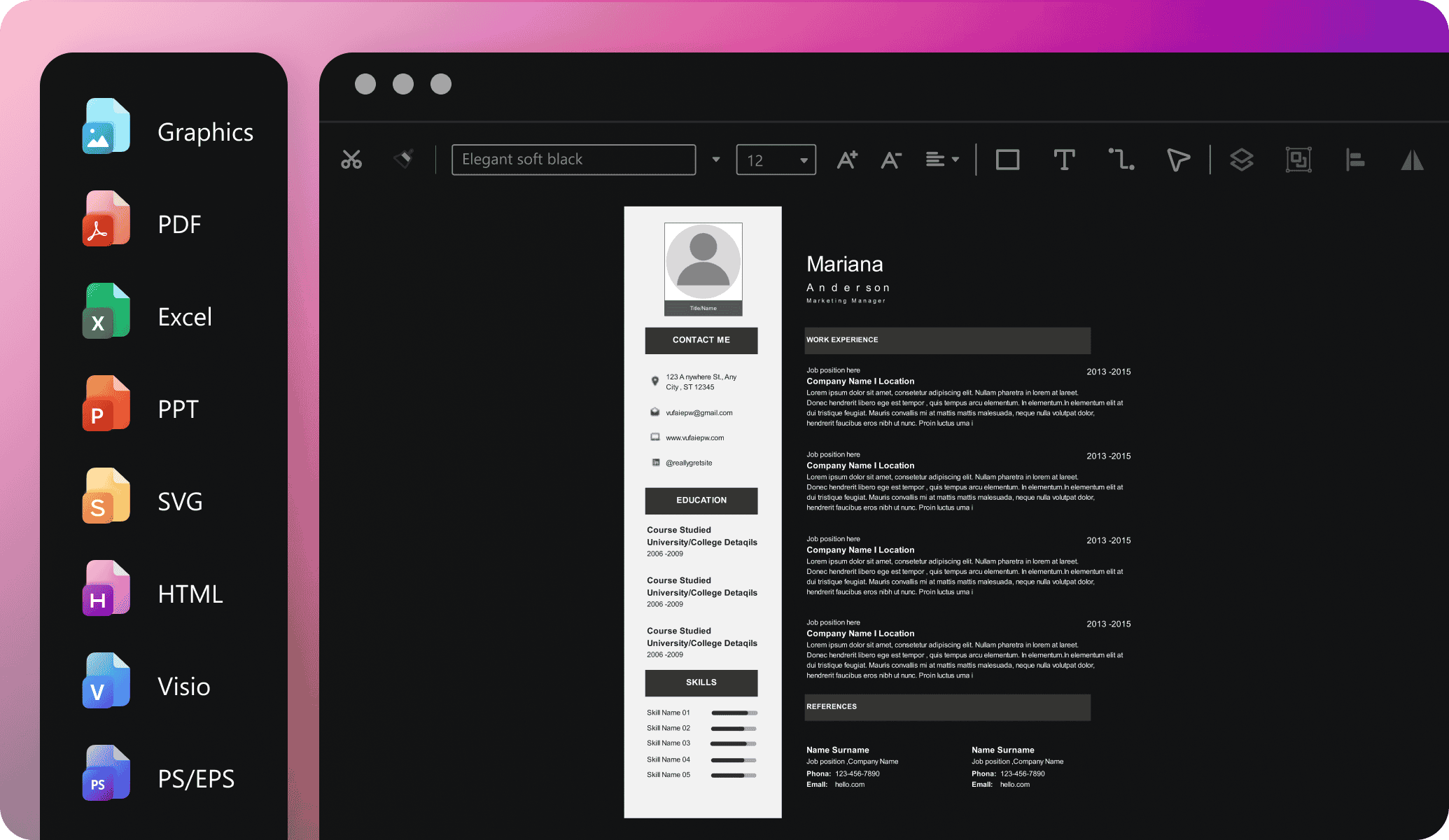 edrawai export options