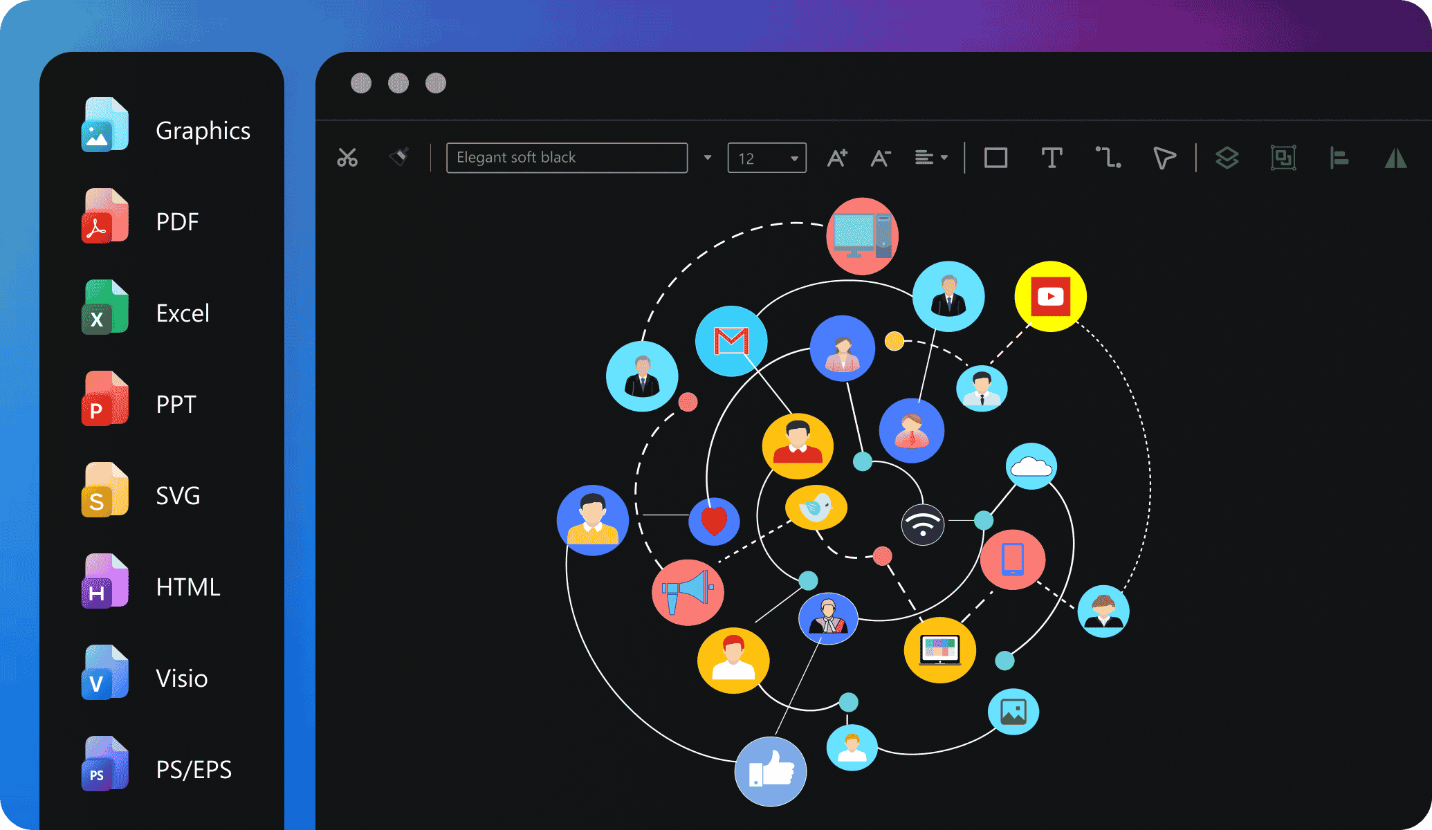 edrawai exporting options