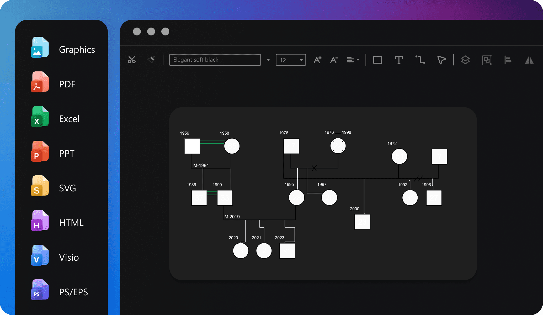 edrawai export options 