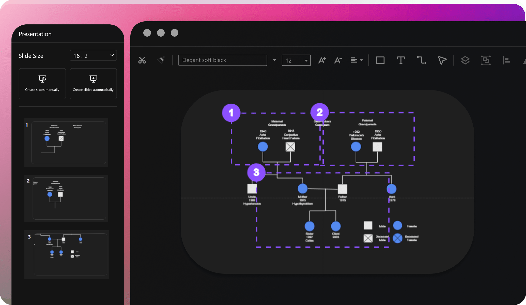 edrawai presentation option