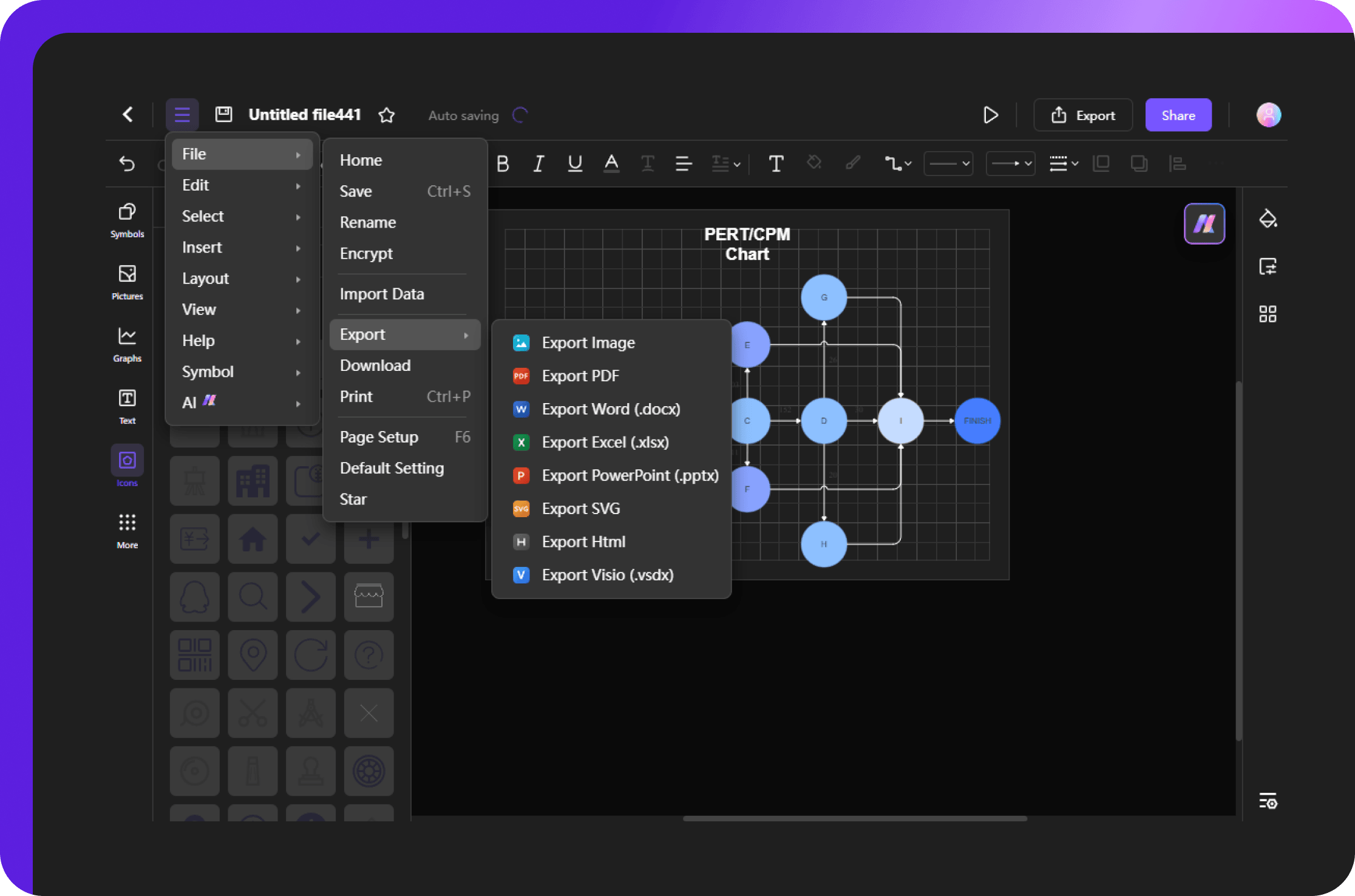 saving, exporting, and sharing