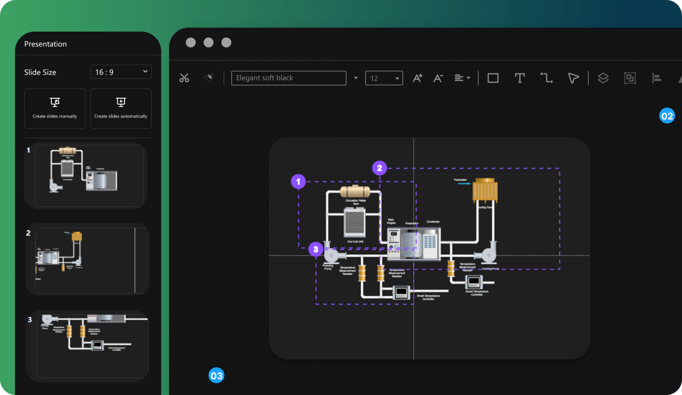 edrawai presentation mode 