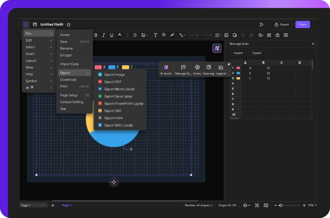 saving, exporting, and sharing