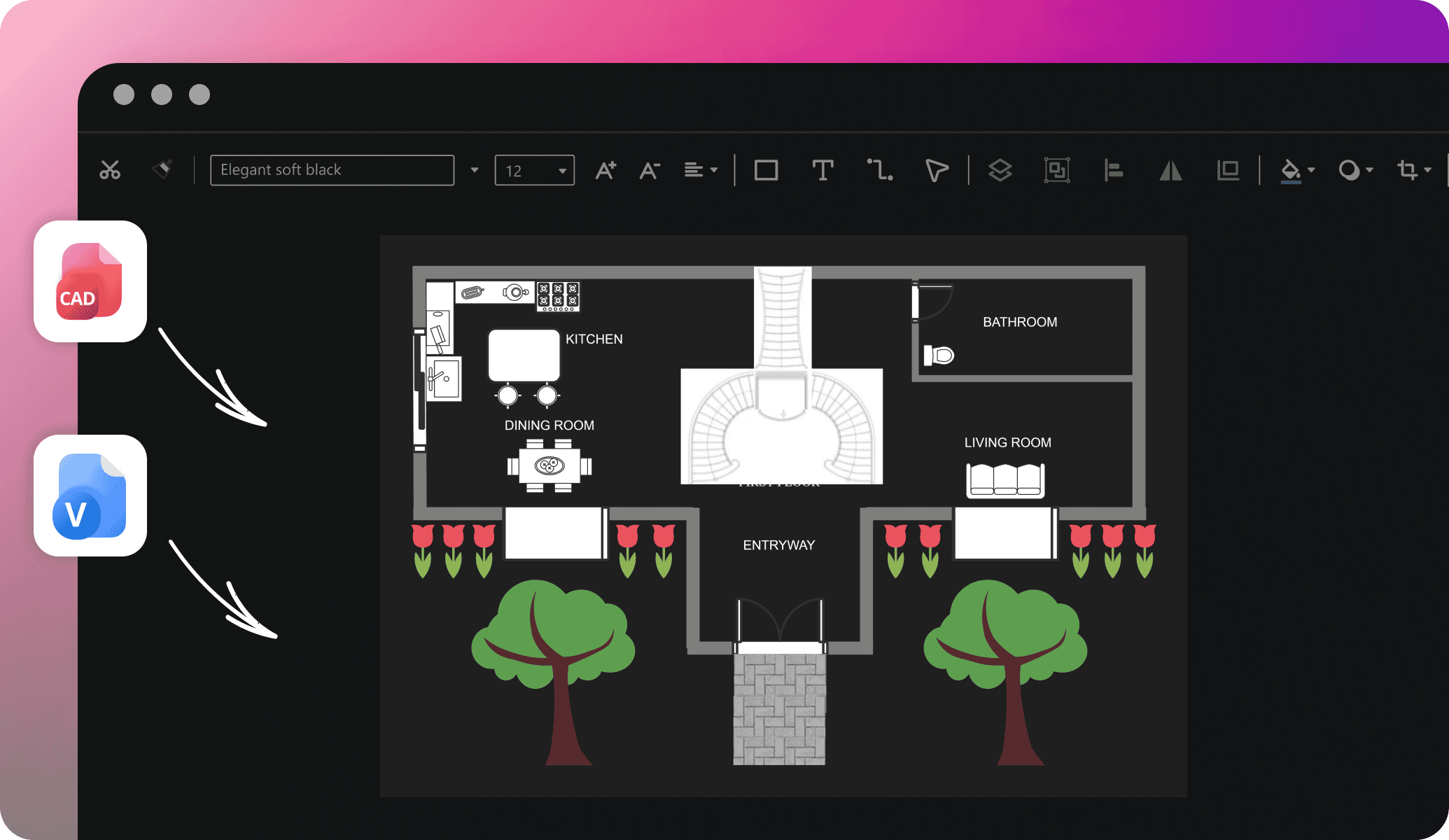 edrawai visio cad integration