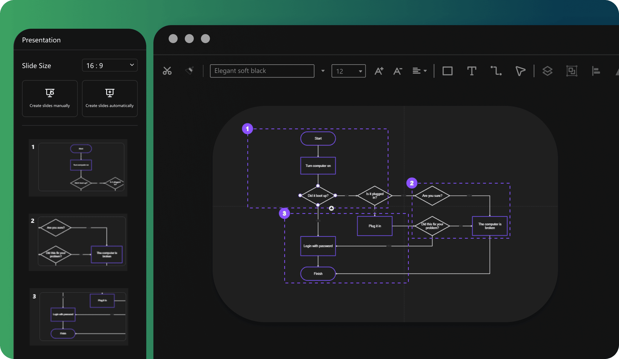 edrawai presentation mode