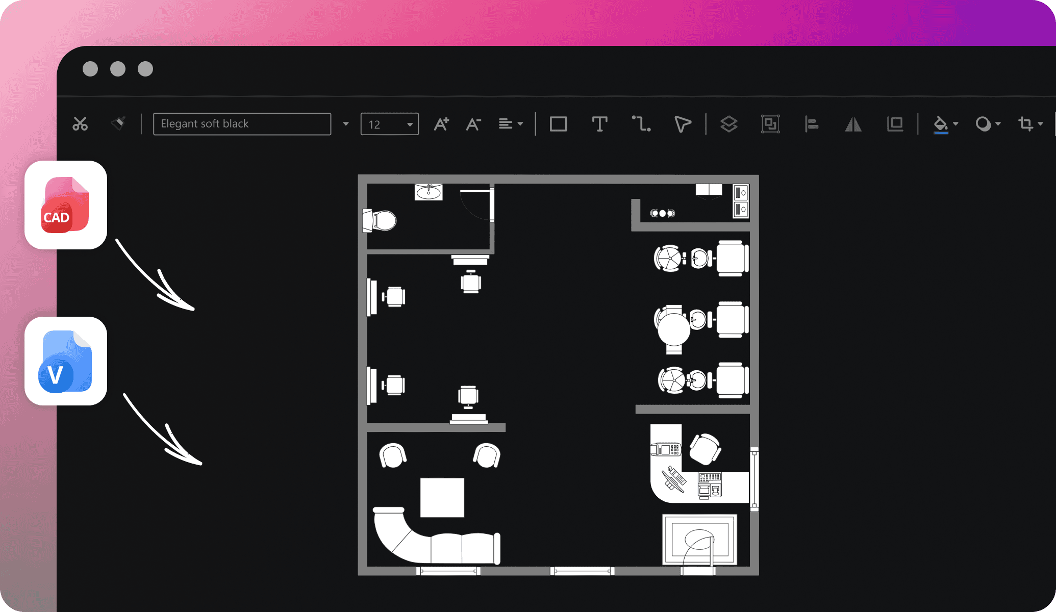 edrawai cad and visio integration