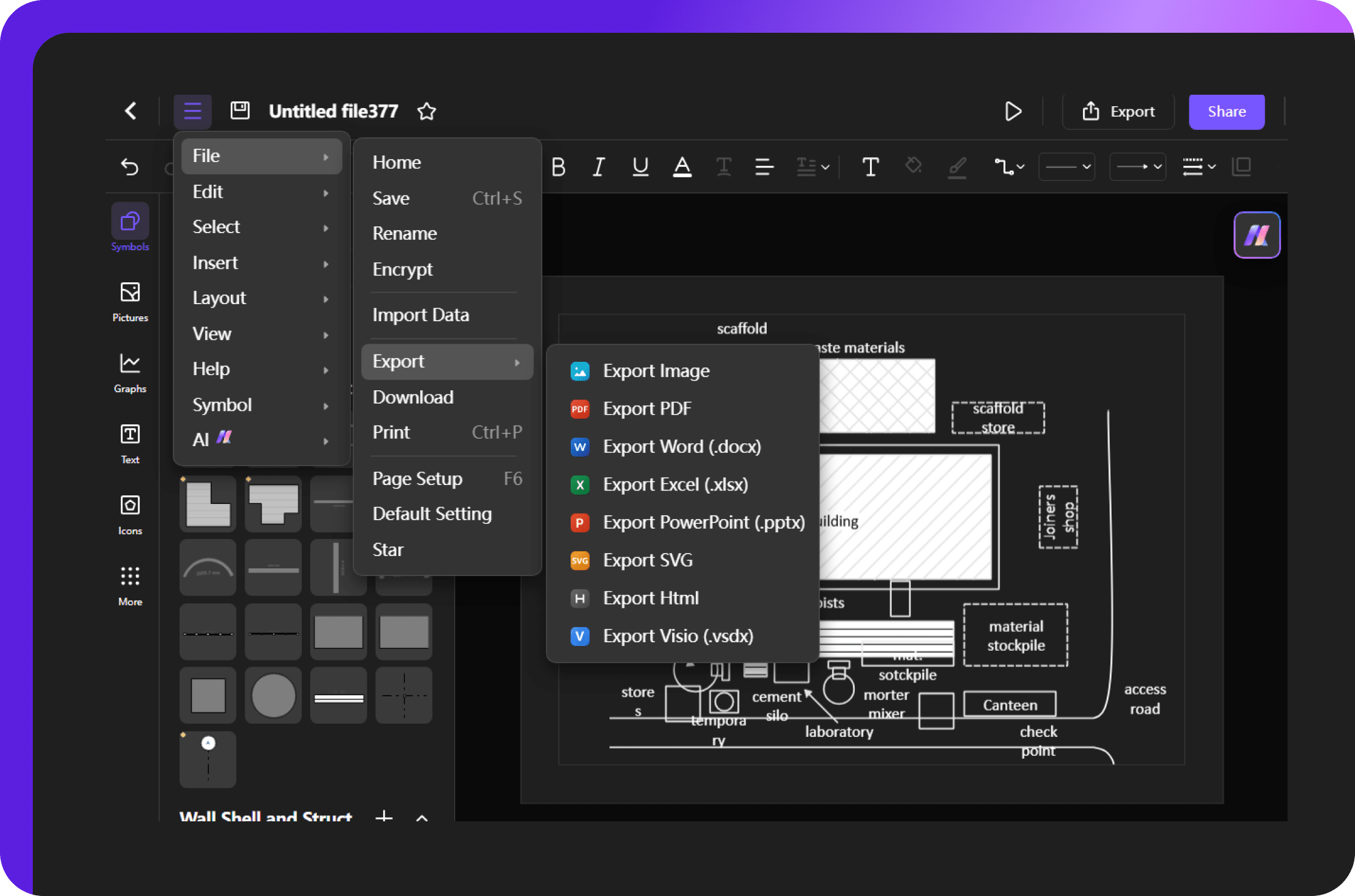 saving, exporting, and sharing