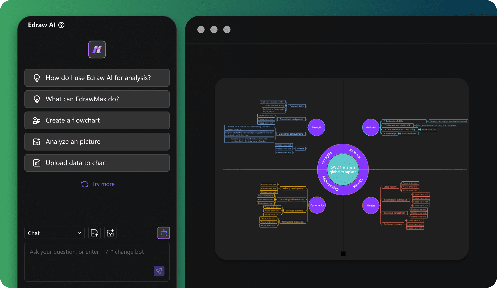 edrawai chatbot feature 