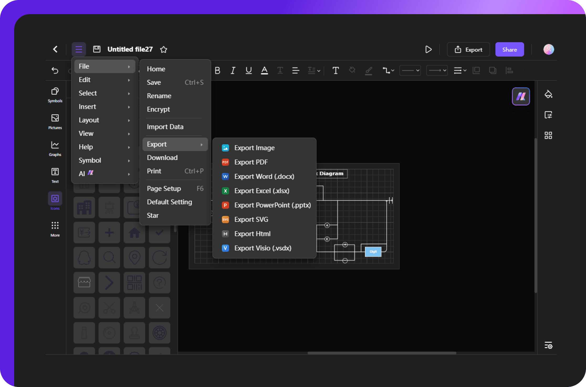 saving, exporting, and sharing