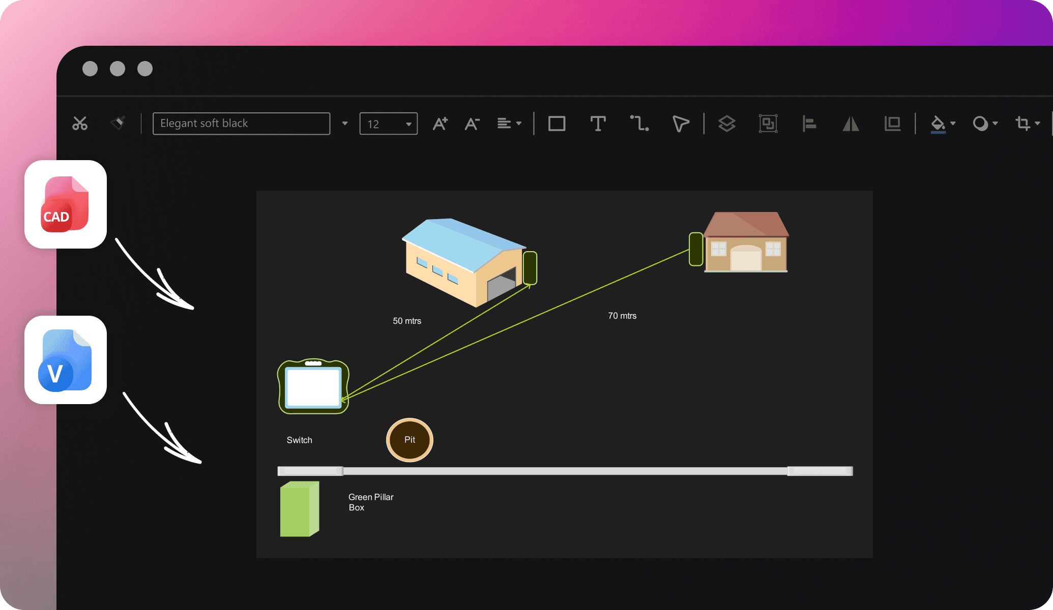 edrawai visio cad integration