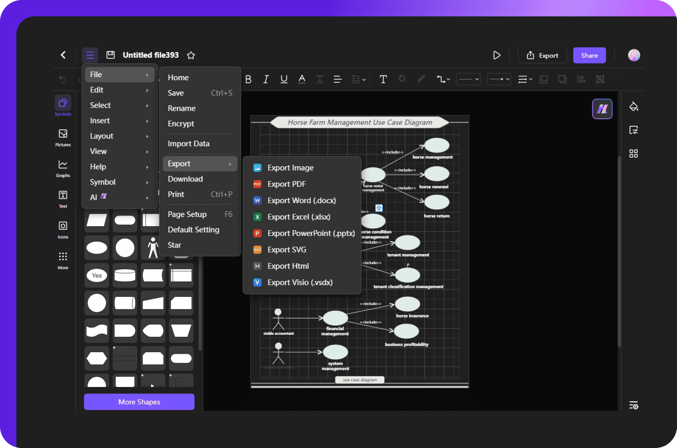 saving, exporting, and sharing